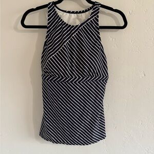 Athleta striped high-neck tankini - medium